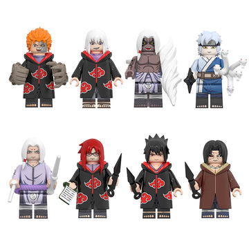 Naruto Series 8 Minifigures Custom Anime Brick Toy Set